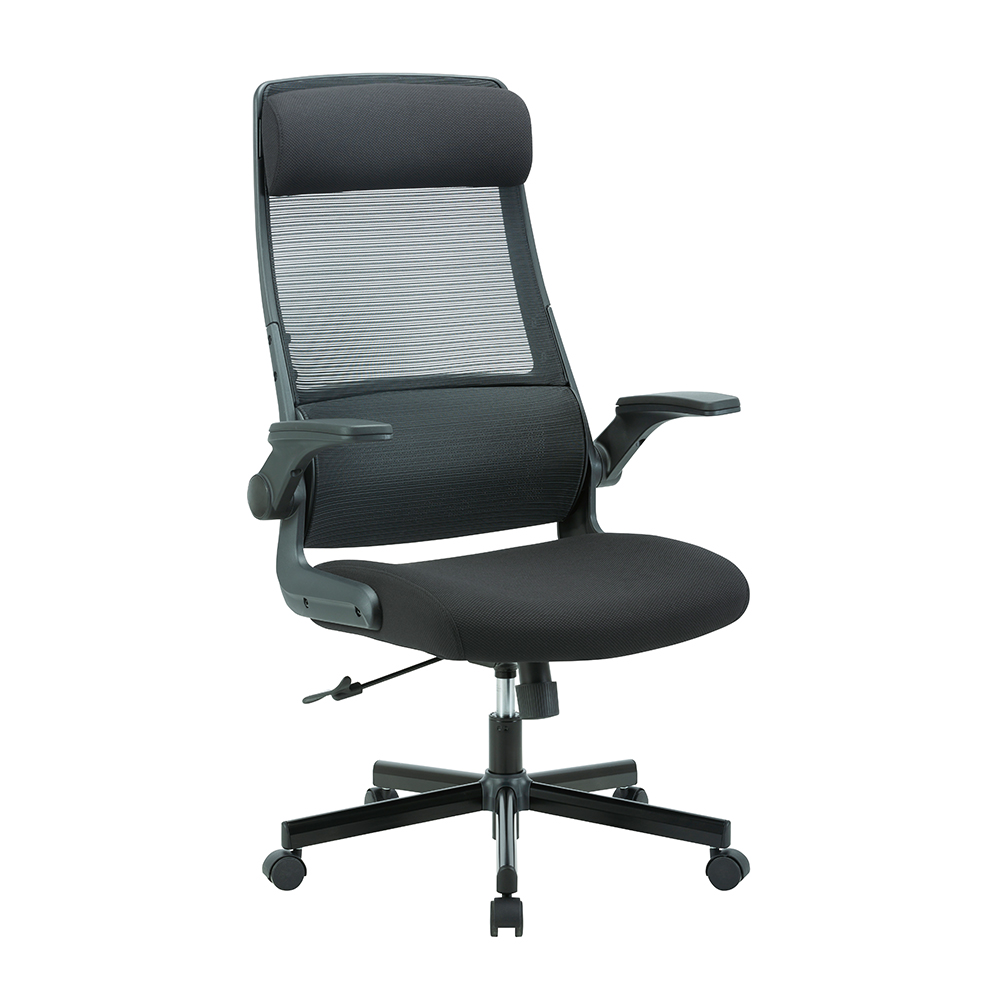 AERO Mesh/Facbric Office Chair (Black)